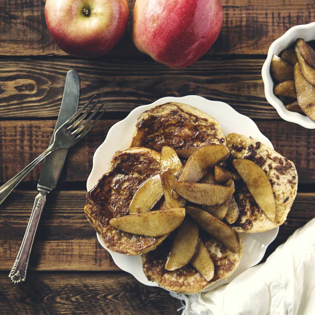 Brioche Apple French Toast - Olive Oil Critic