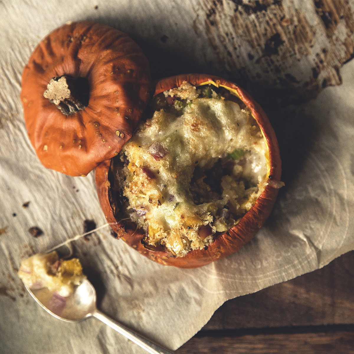 Cheesy Stuffed Pumpkin - Olive Oil Critic