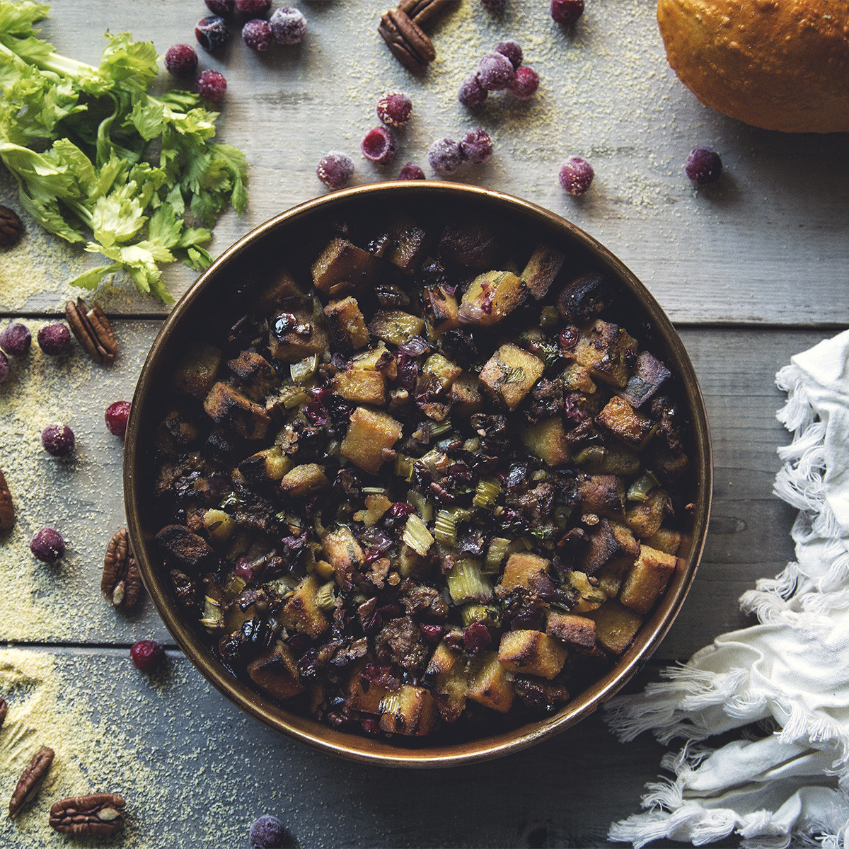 Chorizo Cornbread Stuffing - Olive Oil Critic