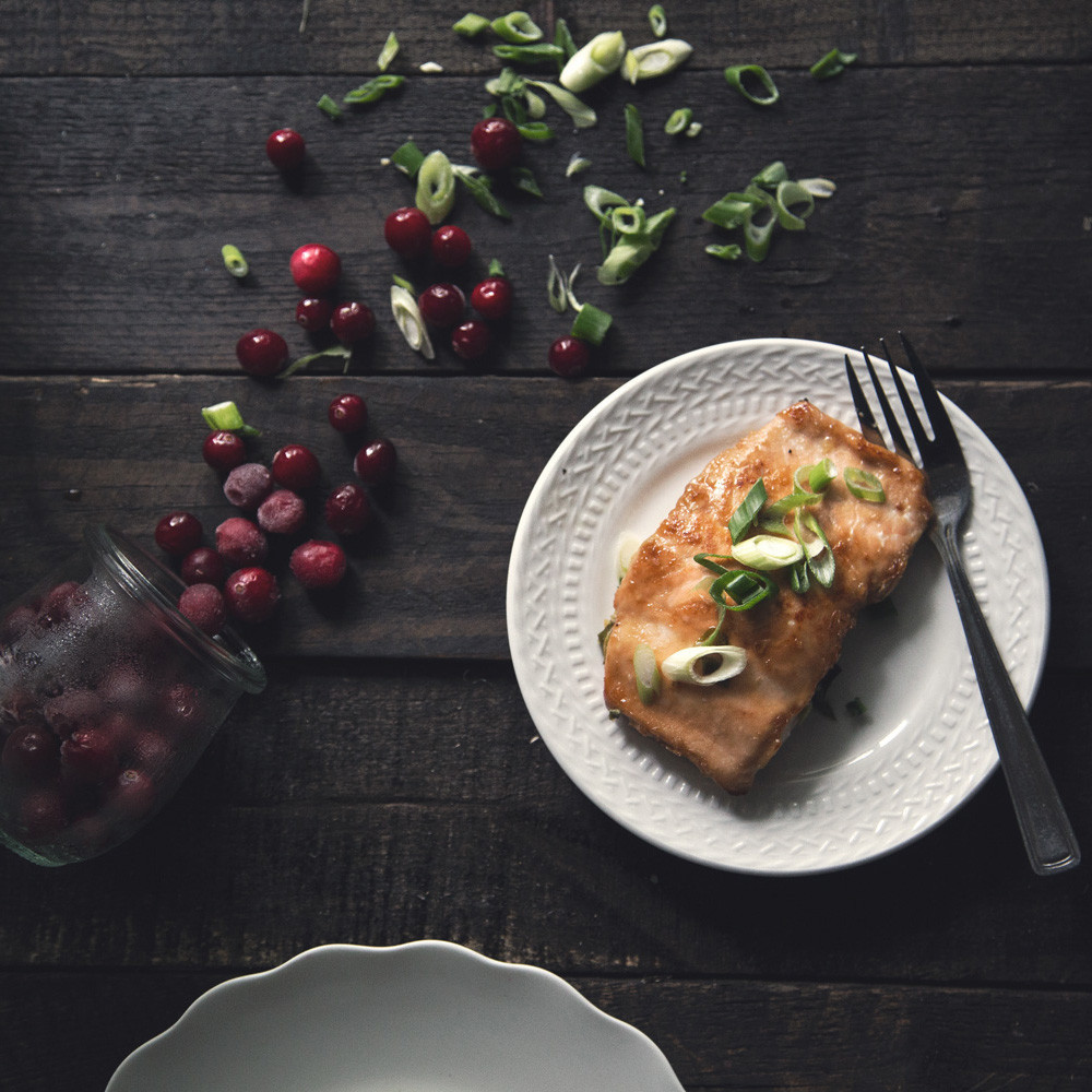 Cranberry Pear Glazed Salmon - Olive Oil Critic